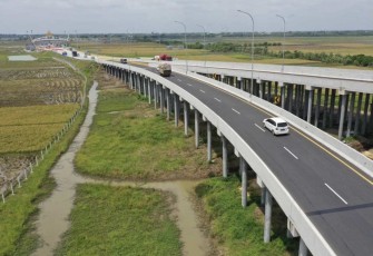 Ilustrasi ruas jalan tol di Demak, Jawa Tengah 