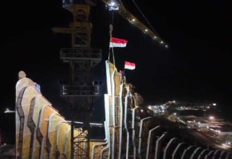 Pemasangan bilah Garuda di IKN
