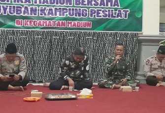 Danramil 02/Madiun Himbau Masyarakat Jaga Kondusifitas Wilayah Jelang Ramadhan.
