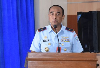 Wadan Koharmatau Marsekal Pertama (Marsma) TNI Talawide, S.T., membuka Rapat Anggota Tahunan (RAT) Tahun Buku 2023 Primer Koperasi Angkatan Udara (Primkopau) Mako Koharmatau, bertempat di Gedung Budiardjo Koharmatau Bandung. Rabu (6/3/2024).
