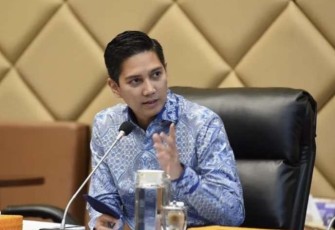 Komandan Tim Komunikasi Tim Kampanye Nasional (TKN) Prabowo-Gibran, Budisatrio Djiwandono di Jakarta, Jumat (19/1/24).