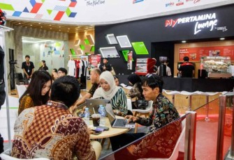 Pertamina Bright Cafe Ramaikan IIMS 2024, Minggu (18/2).