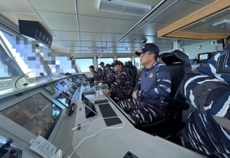 Empat Unsur KRI Koarmada lll Kompetisi Adu Tembak Artileri