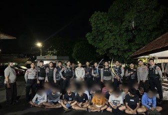 Sejumlah remaja saat diamankan 