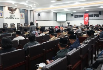 Rapat Paripurna DPRD Kabupaten Blitar, Jumat 15 Maret 2024.