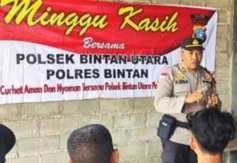 Pesan Kamtibmas Polsek Bintan Utara dalam Kegiatan Minggu Kasih