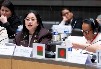 Ketua DPR RI Puan Maharani bersama 23 ketua parlemen perempuan dunia lainnya yang menjadi peserta Konferensi Tingkat Tinggi (KTT) Ketua Parlemen perempuan dunia atau Women Speakers' Summit 2024 di Prancis.