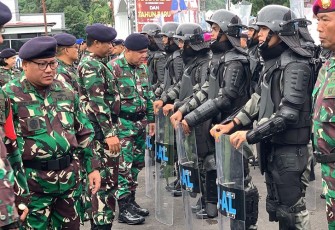 Apel Gelar Pasukan Kesiapan Pengamanan Pemilu 2024 Wilayah Sulut