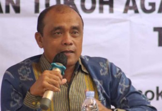 Pangdam XVIII/Kasuari, Mayjen TNI Ilyas Alamsyah, S.E., M.Tr.(Han)., CGCAE., saat acara silaturahmi Forkopimda Papua Barat dengan Tokoh Agama dan Tokoh Masyarakat, di Swiss-Belhotel Manokwari, Papua Barat, pada Selasa (6/2/2024).
