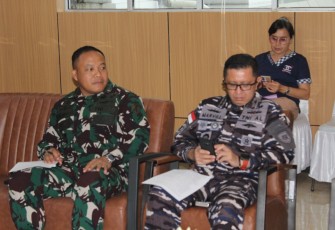 Dandim 1310/Bitung, Letkol Inf Dewa Made DJ saat menghadiri Rakor yang di gelar oleh pemerintah Kota Bitung
