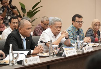 Wamensos Agus Jabo Priyono saat mengikuti rakor lintas sektoral di Jakarta, Kamis (27/2)