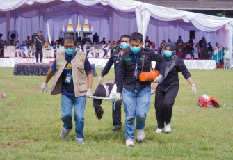Simulasi Nasional Kesiapsiagaan Megathrust di Kota Padang, Sumatera Barat, Rabu (3/9)