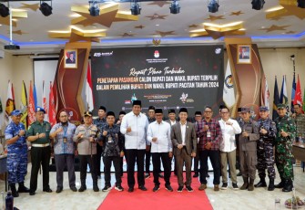 Komandan  (Dandim) 0801/Pacitan, Letkol Arh Imam Musahirul, S.H., M.I.P., menghadiri Rapat Pleno Terbuka Penetapan Pasangan Calon (Paslon) Bupati dan Wakil Bupati Pacitan terpilih dalam Pemilihan Kepala Daerah (Pilkada) Serentak 2024