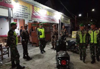 Koramil 0803-03/Balerejo dan Banser Perkuat Sinergi serta Dorong Siskamling Warga