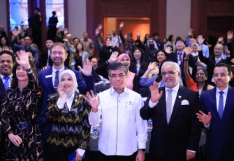 Foto bersama pada acara 51st IFTDO World Conference & Exhibition 2025 yang diselenggarakan pada Selasa (17/06/2025) di Jakarta International Convention Center (JICC), Senayan, Jakarta.