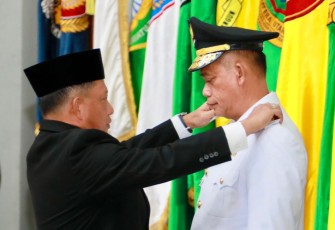Mendagri saat Lantik Fadjry Djufry sebagai Pj Gubernur Sulsel