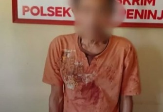 Pelaku Pembunuhan Saat Diamankan 