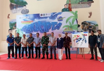 Danramil 0801/03 Arjosari Hadiri Pembukaan Rekacipta Pameran Lukisan Di Museum Galeri SBY-ANI