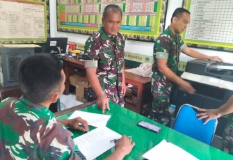 Denbekang V/1.B Madiun saat evaluasi di Kodim 0801/Pacitan, Rabu (12/11)