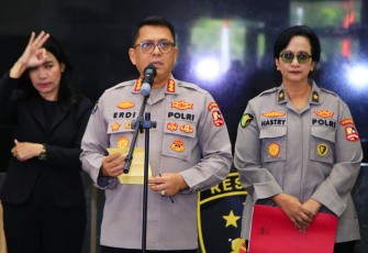 Doorstop di Lobby Awaloedin Djamin, Gedung Bareskrim Polri, Rabu (20/8/2025) pukul 14.30 WIB.