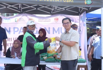 Gerakan Pangan Murah Polres Metro Jakarta Pusat pada Rabu (27/8/2025) pagi.