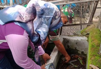 Pemeriksaan bak air waspada jentik nyamuk demam berdarah 