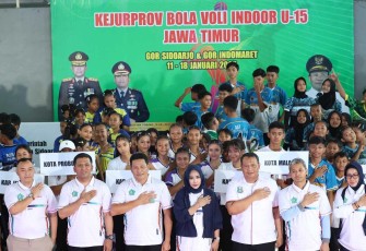 Kerjurprov Bola Voli U-15 di GOR Delta Sidoarjo 