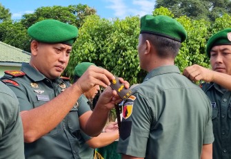 Kodim Pacitan Gelar Upacara Kenaikan Pangkat Di lanjutkan Halal Bi Halal