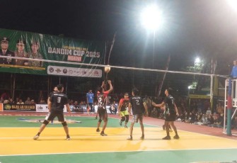 Turnamen bola voli Dandim Cup 2025 di Ngawi, Sabtu (12/4)