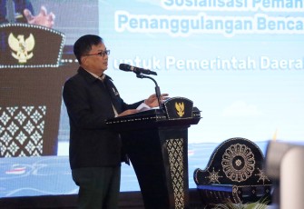 Pembukaan sosialisasi Pemanfaatan Dana Bersama Penanggulangan Bencana (Pooling Fund Bencana) yang berlangsung sebagai rangkaian kegiatna Hari Kesiapsiagaan Bencana 2025. Kegiatan berlangsung di Graha Bakti Praja, Kantor Gubernur Nusa Tenggara Barat, Kota Mataram, NTB, Senin (28/4)