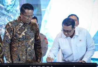 Kemenekraf dan Kemenkum teken MoU untuk penguatan hukum dan dukung kinerja pelaku ekonomi kreatif, Jakarta, Rabu (14/5/2025).