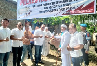 Perayaan Hari Raya Iedul Adha 1446 H Polrestabes Medan Sembelih Hewan Kurban 