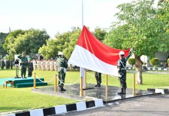 Upacara bendera prajurit Kodim 0802/Ponorogo 