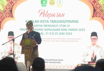 Wali Kota Tanjungpinang Lepas Kafilah Kota Tanjungpinang ke STQH XI Tingkat Provinsi Kepri