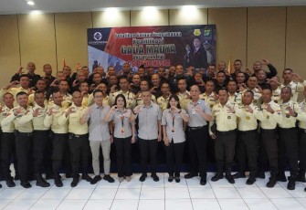 Pelatihan satpam kualifikasi Gada Madya XVI tahun 2025 di Depok, Rabu (2/7)