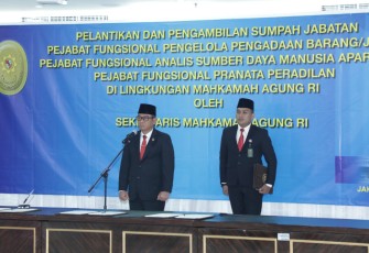 Sekretaris Mahkamah Agung Lantik Pejabat Struktural dan Fungsional 