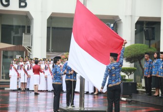 Peringatan hari Sumpah Pemuda Ke-97 di Kemendagri, Jakarta, Selasa (28/10)