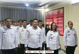 Karutan Pangkalan Brandan Erwin Siregar Beserta Jajaran Ikuti Apel