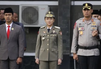 Wakil Ketua DPRD Kota Blitar M. Hardita Magdi Saat Ikut Apel Peringatan HUT Satpol PP Satlinmas dan Damkar 