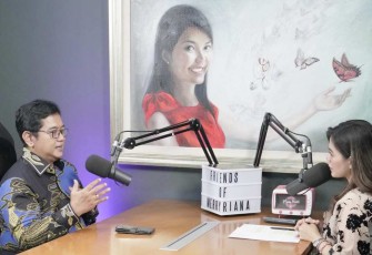 Wamen Viva Yoga dalam podcast Merry Riyana di Jakarta, Rabu (26/3)