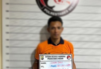 Diduga Pengedar Sabu Ditangkap Sat Reserse Narkoba Polrestabes Medan