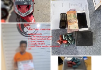 Poto Diduga Pelaku Beserta Barang Bukti 
