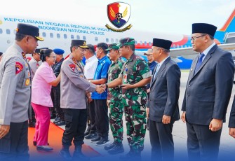 Danlanud Soewondo Menghadiri Kegiatan Kunker Kapolri di Sumut.