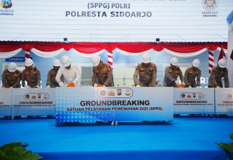Kapolri Jenderal Listyo Sigit Prabowo saat Groundbreaking SPPG Polresta Sidoarjo