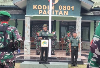Kodim 0801/Pacitan Gelar Upacara Bendera.