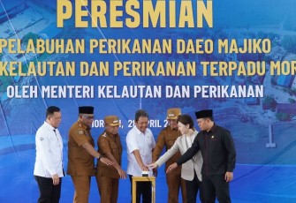 Menteri KKP saat Resmikan SKPT Morotai, Senin (28/4). 