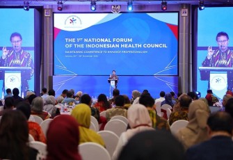 Menteri Kesehatan RI, Budi Gunadi Sadikin dalam Forum Nasional Pertama Konsil Kesehatan Indonesia (KKI) di Jakarta, Selasa (25/11).