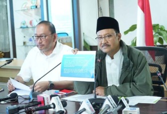 Menteri Sosial Saifullah Yusuf atau Gus Ipul di Gedung Kementerian Sosial, Rabu (18/6/2025).