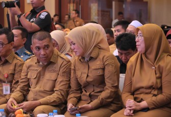 Wakil Bupati Bintan, Deby Maryanti saat menghadiri pembukaan Musrembang Provinsi Kepri Tahun 2025