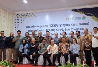 Penandatanganan PKS dilaksanakan di Pabrik Kelapa Sawit Adolina Serdang Bedagai, Sumatera Utara, Kamis (104) lalu. 